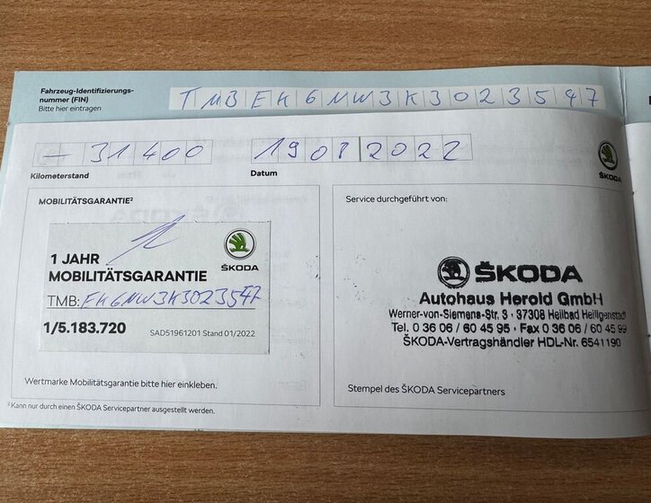 Škoda Scala Hatchback 1,5 l 110 kw