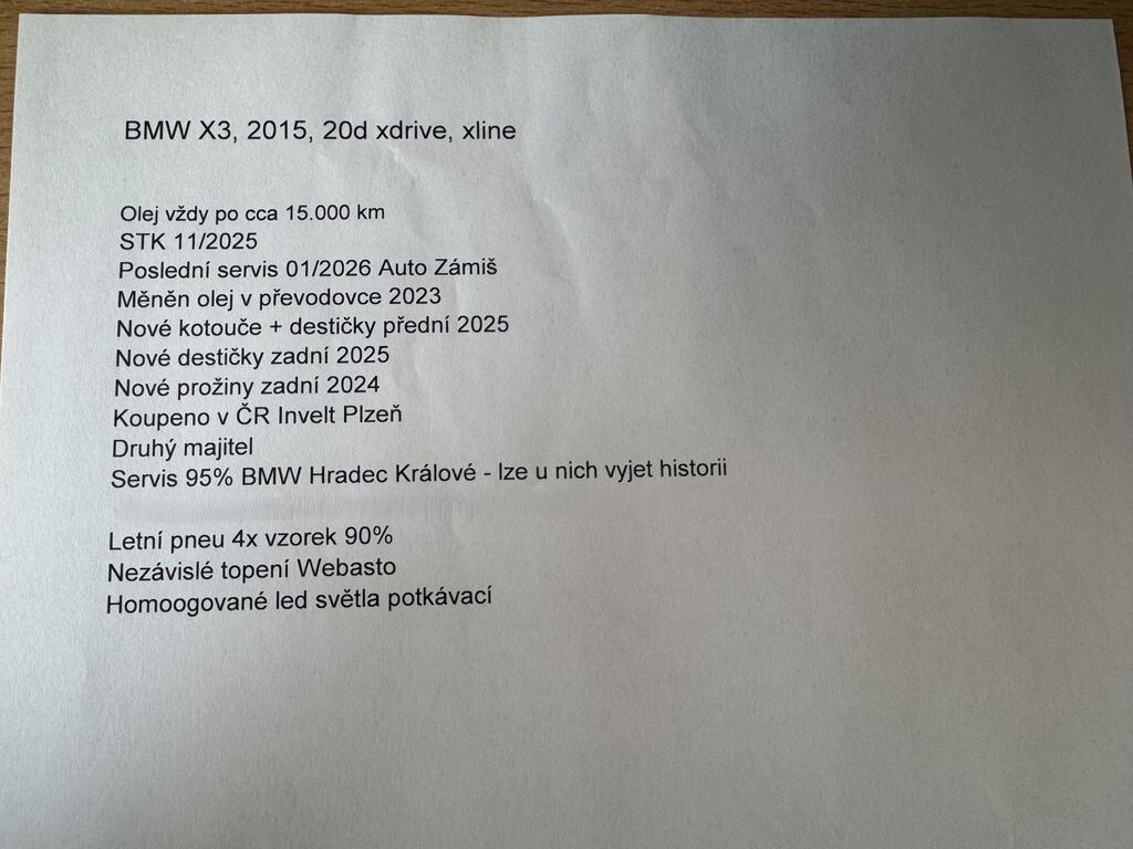 BMW X3 SUV 2,0 l 140 kw