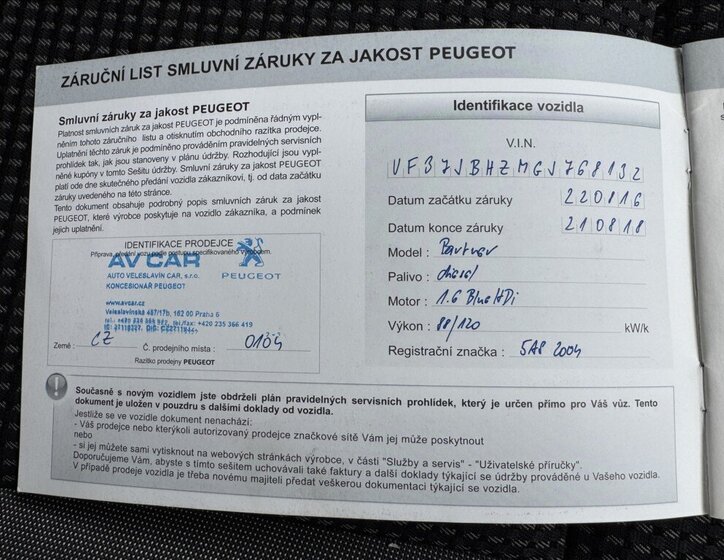 Peugeot Partner Tepee Kombi 1,6 l 88 kw