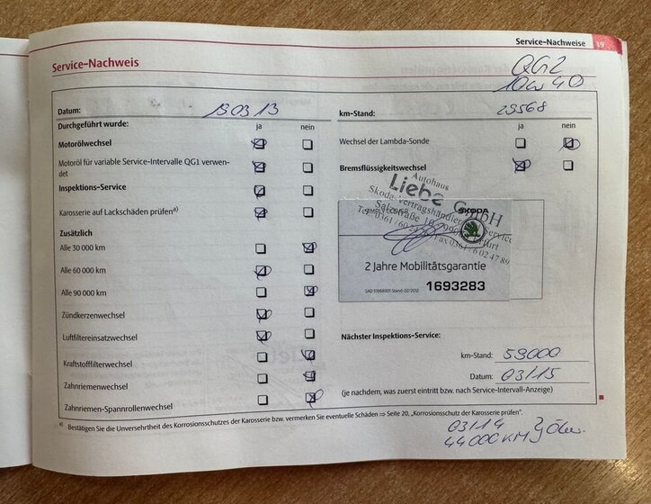 Škoda Fabia Kombi 1,2 l 51 kw