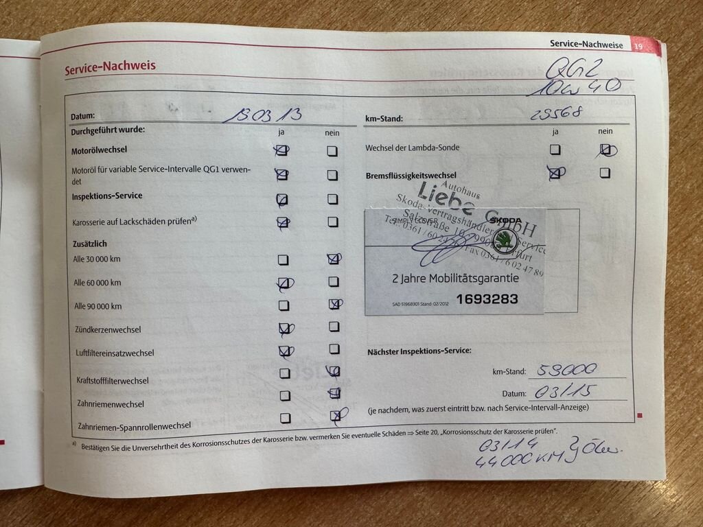 Škoda Fabia Kombi 1,2 l 51 kw