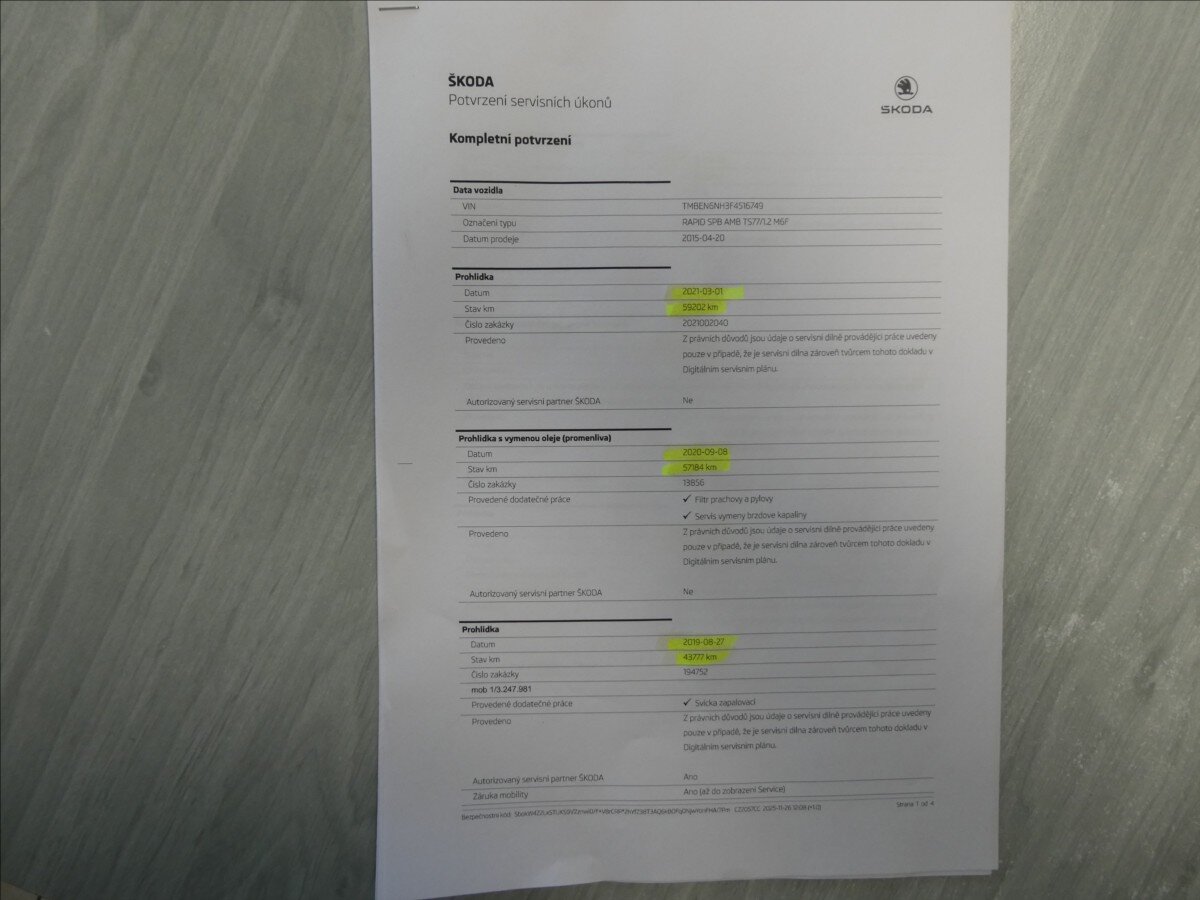 Škoda Rapid Hatchback 1,2 l 77 kw