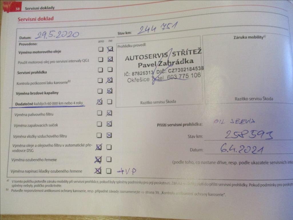 Škoda Octavia Sedan / Limuzína 2,0 l 103 kw