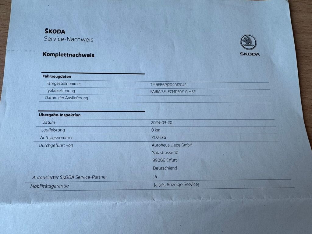 Škoda Fabia Hatchback 999,0 59 kw