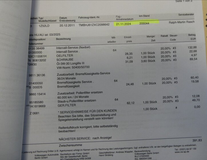 Škoda Octavia Kombi 1,4 l 90 kw
