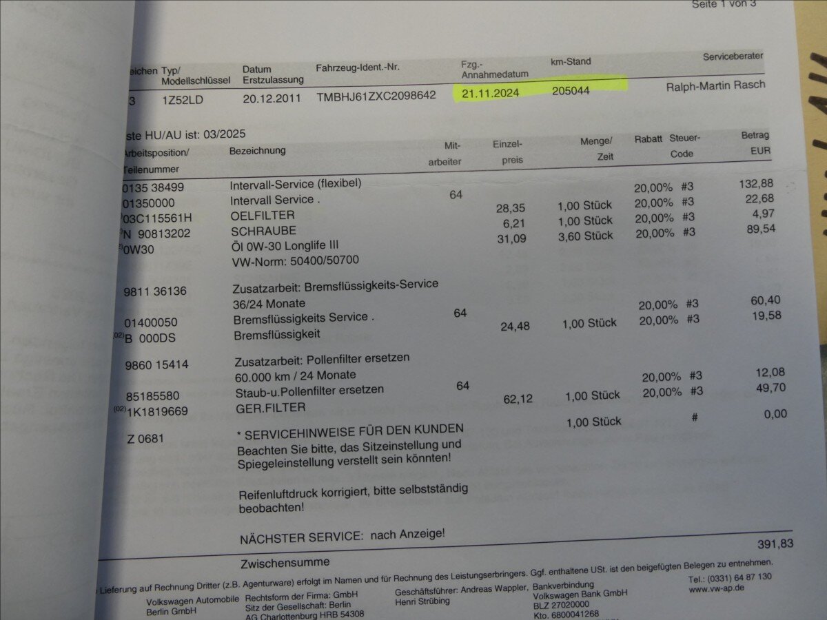 Škoda Octavia Kombi 1,4 l 90 kw