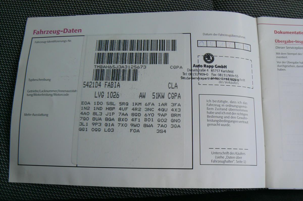 Škoda Fabia Hatchback 1,2 l 51 kw