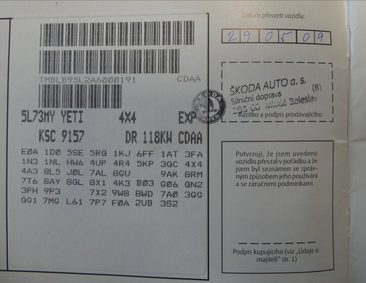Škoda Yeti SUV / Terénní 1,8 l 118 kw
