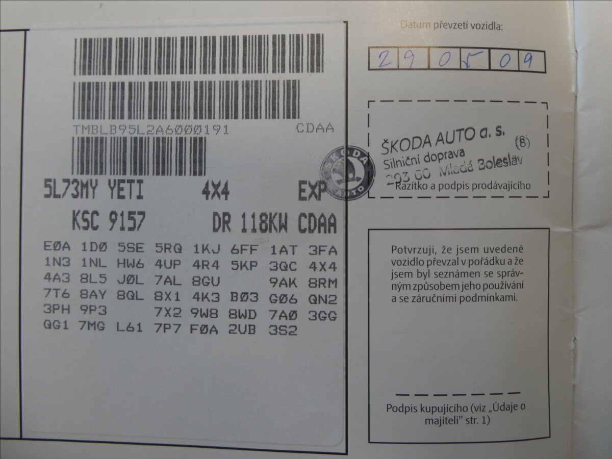 Škoda Yeti SUV / Terénní 1,8 l 118 kw