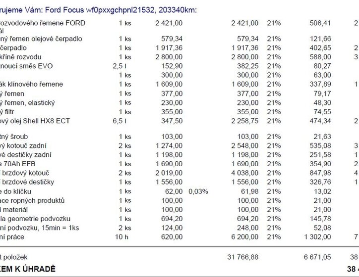 Ford Focus Kombi 2,0 l 110 kw