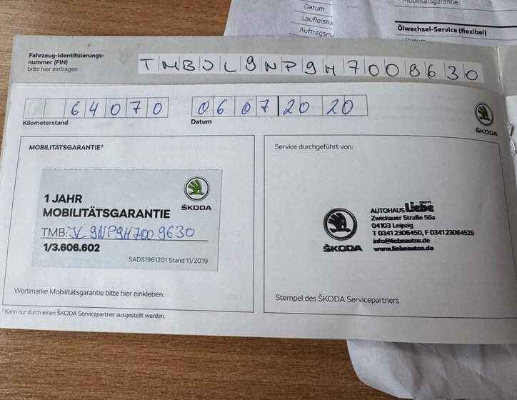 Škoda Superb Kombi 1,8 l 132 kw