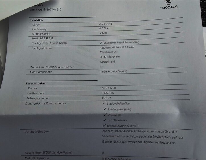 Škoda Octavia Kombi 1,4 l 110 kw