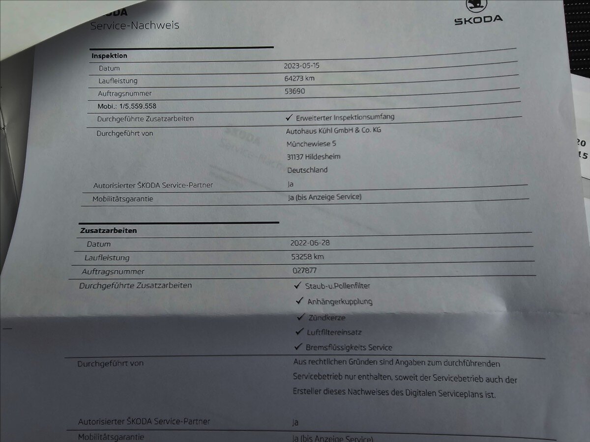 Škoda Octavia Kombi 1,4 l 110 kw