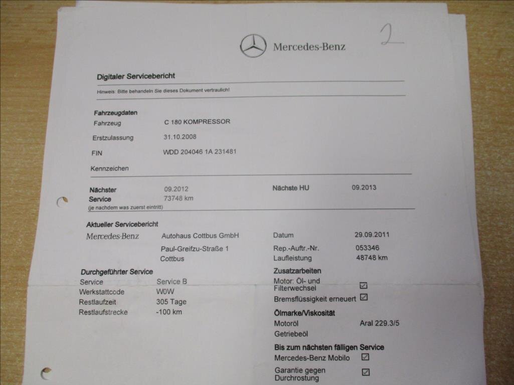 Mercedes-Benz Třídy C Sedan / Limuzína 1,8 l 115 kw