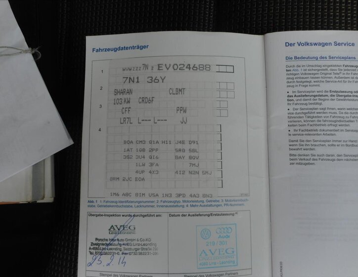 Volkswagen Sharan MPV 2,0 l 103 kw