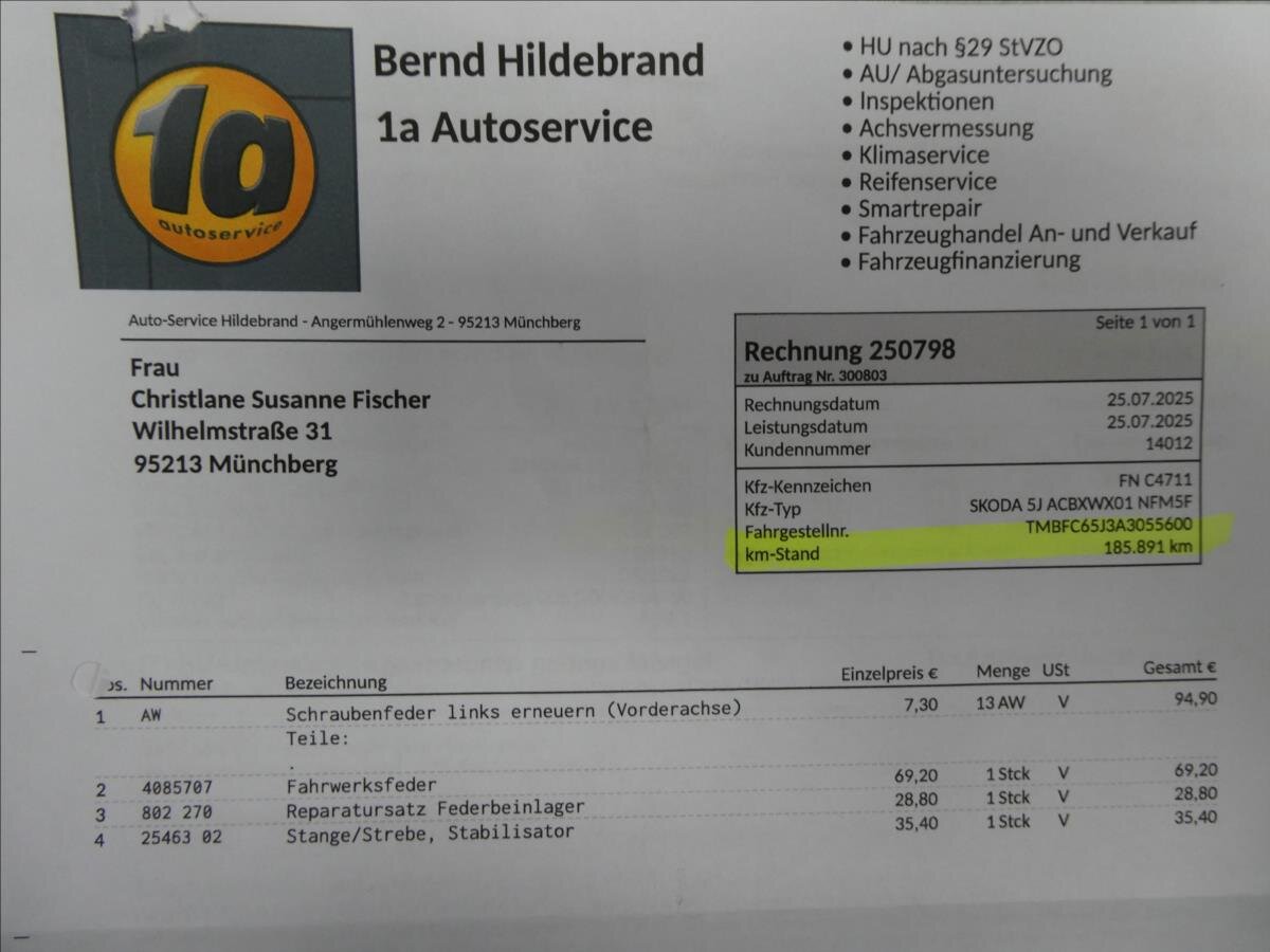 Škoda Fabia Kombi 1,4 l 63 kw