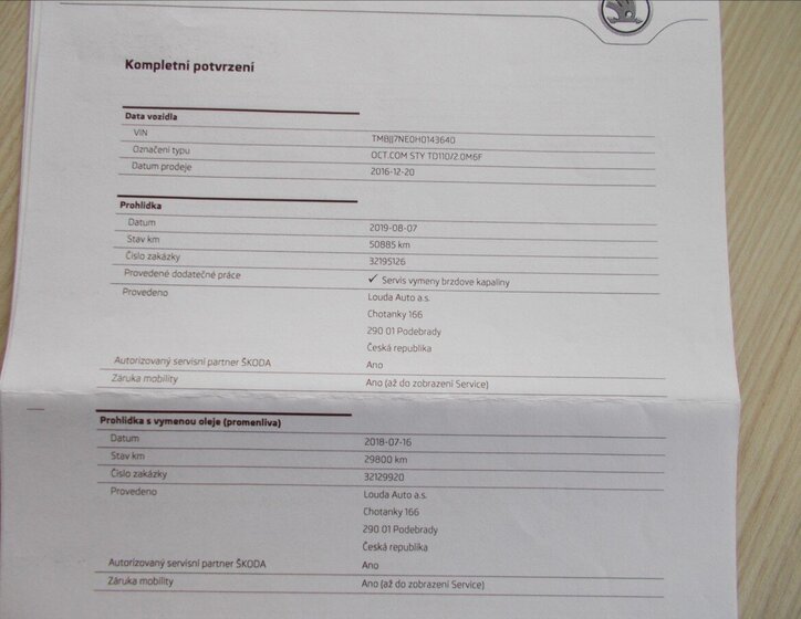 Škoda Octavia Kombi 2,0 l 110 kw