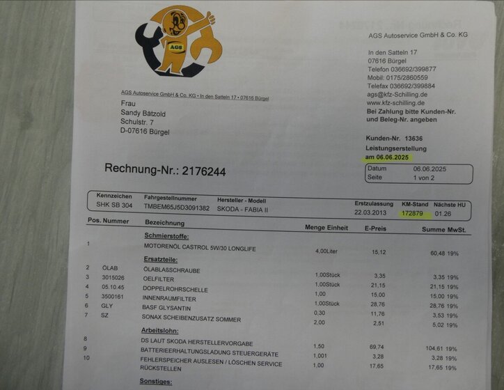 Škoda Fabia Hatchback 1,2 l 63 kw