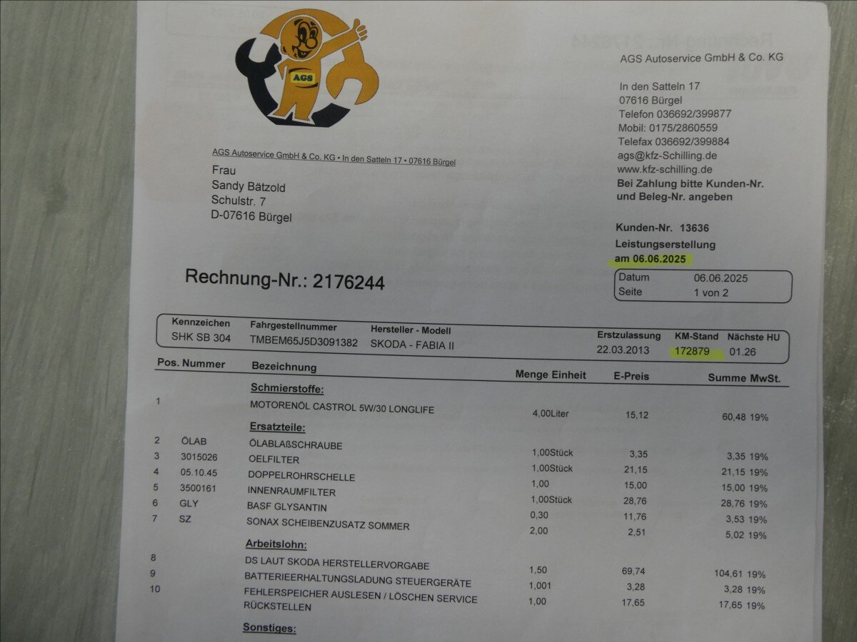 Škoda Fabia Hatchback 1,2 l 63 kw