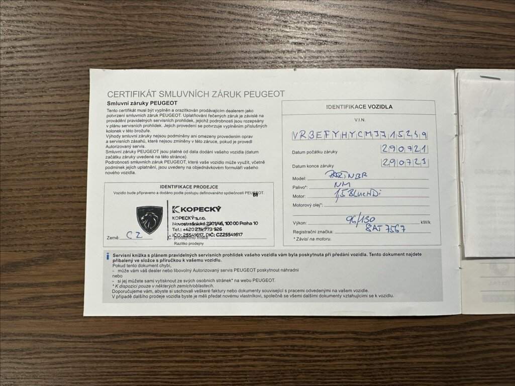 Peugeot Partner Skříň 1,5 l 75 kw