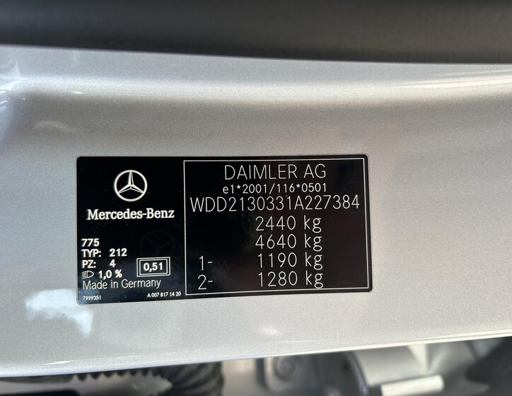 Mercedes-Benz Třídy E Sedan / Limuzína 3,0 l 190 kw