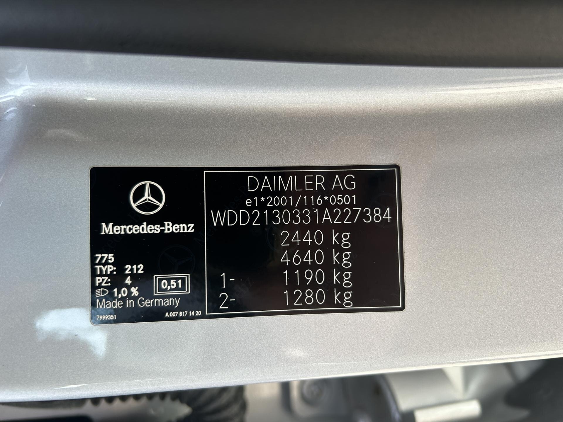 Mercedes-Benz Třídy E Sedan / Limuzína 3,0 l 190 kw