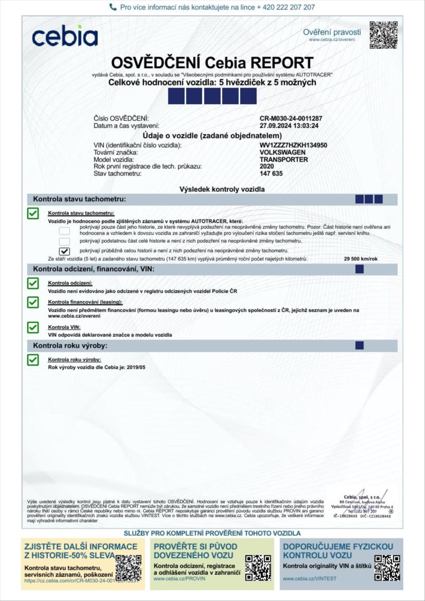 Volkswagen Transporter Skříň 2,0 l 84 kw