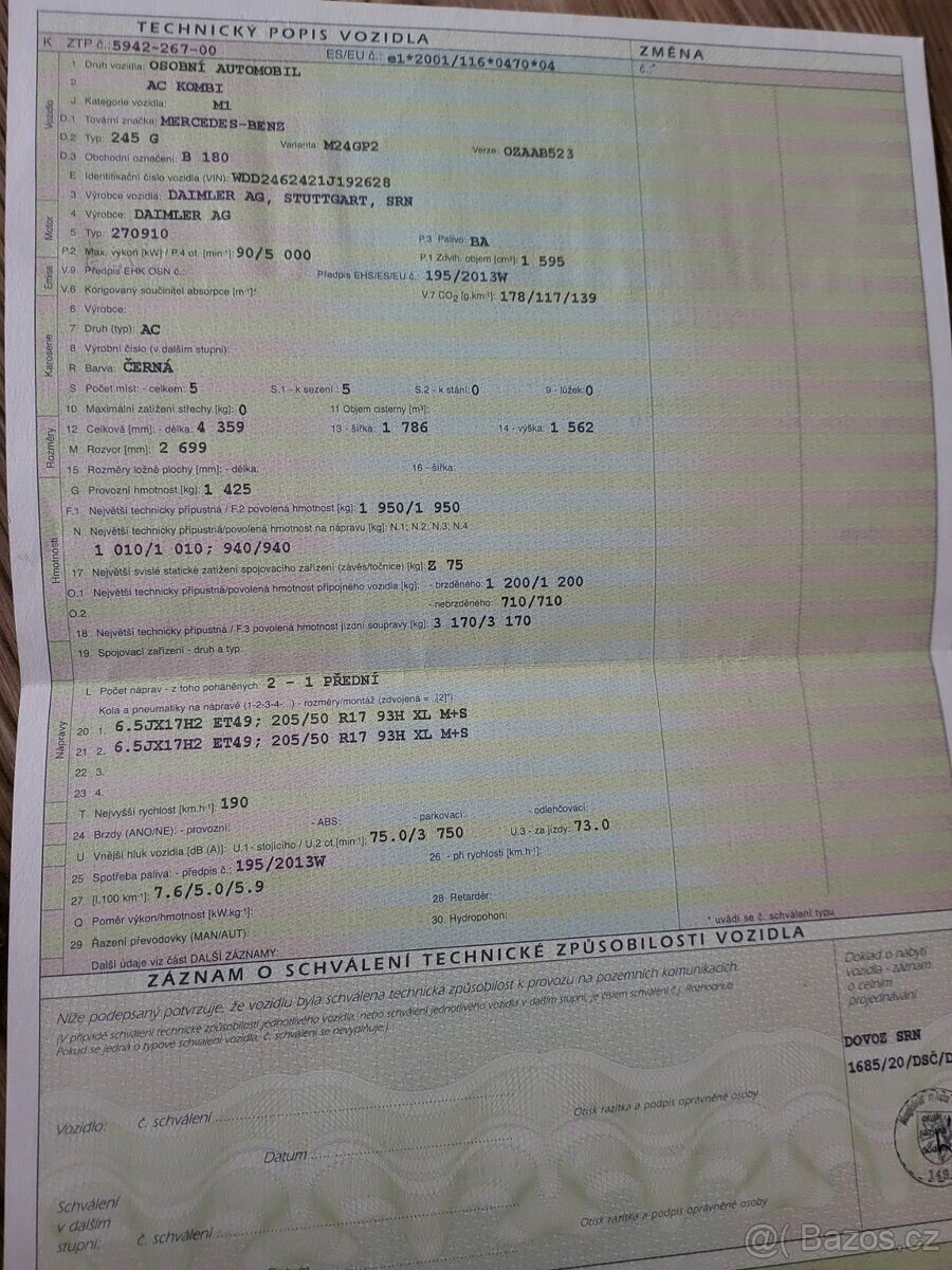 Mercedes-Benz Třídy B Sedan / Limuzína 0,0 0