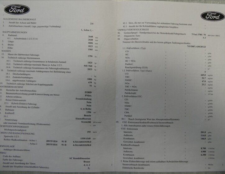 Ford Focus Kombi 1,6 l 92 kw