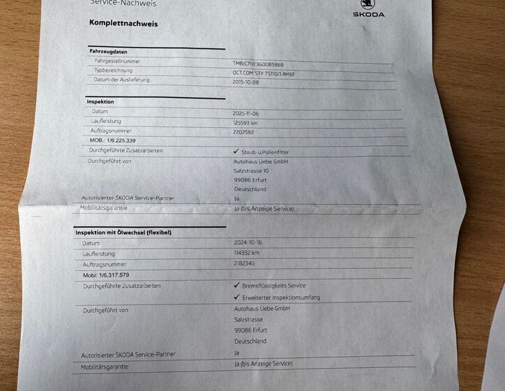 Škoda Octavia Kombi 1,4 l 110 kw