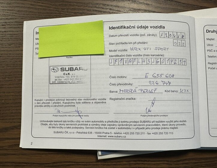 Subaru WRX STI Ostatní 2,5 l 221 kw