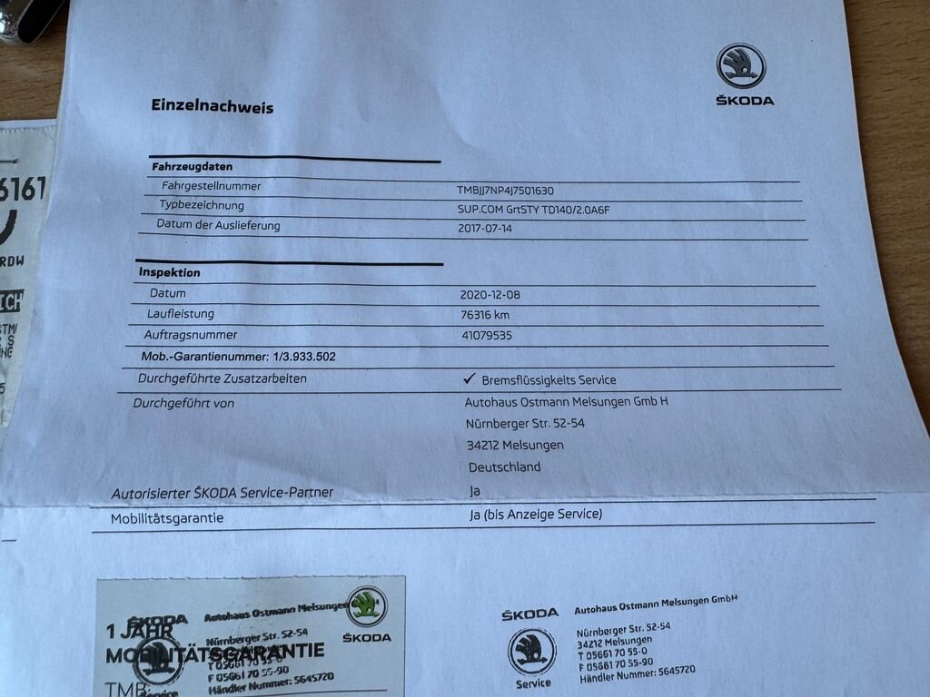 Škoda Superb Kombi 2,0 l 140 kw