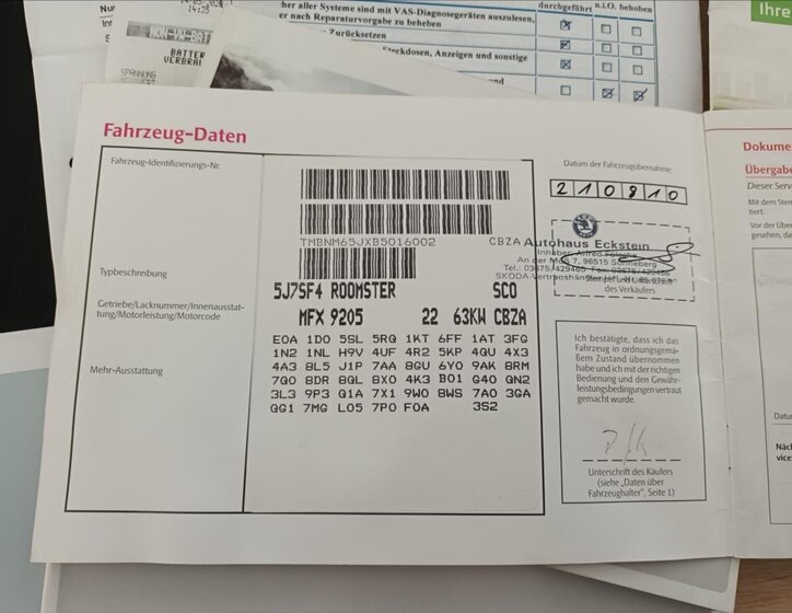 Škoda Roomster Kombi 1,2 l 63 kw