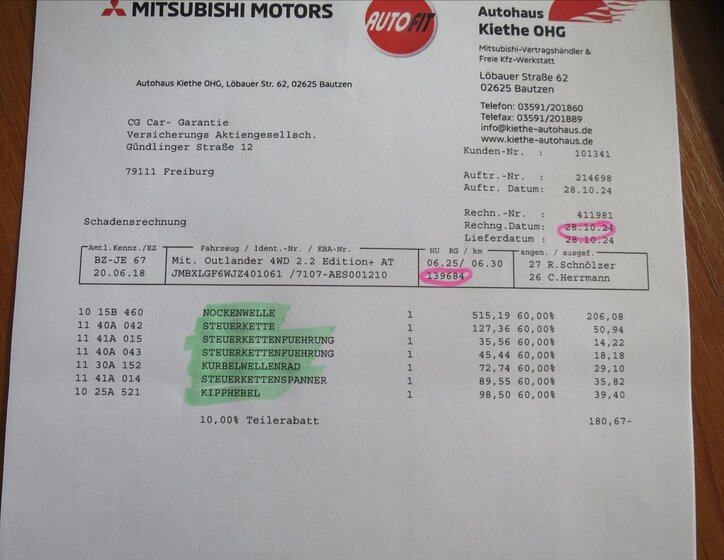 Mitsubishi Outlander SUV / Terénní 2,3 l 110 kw
