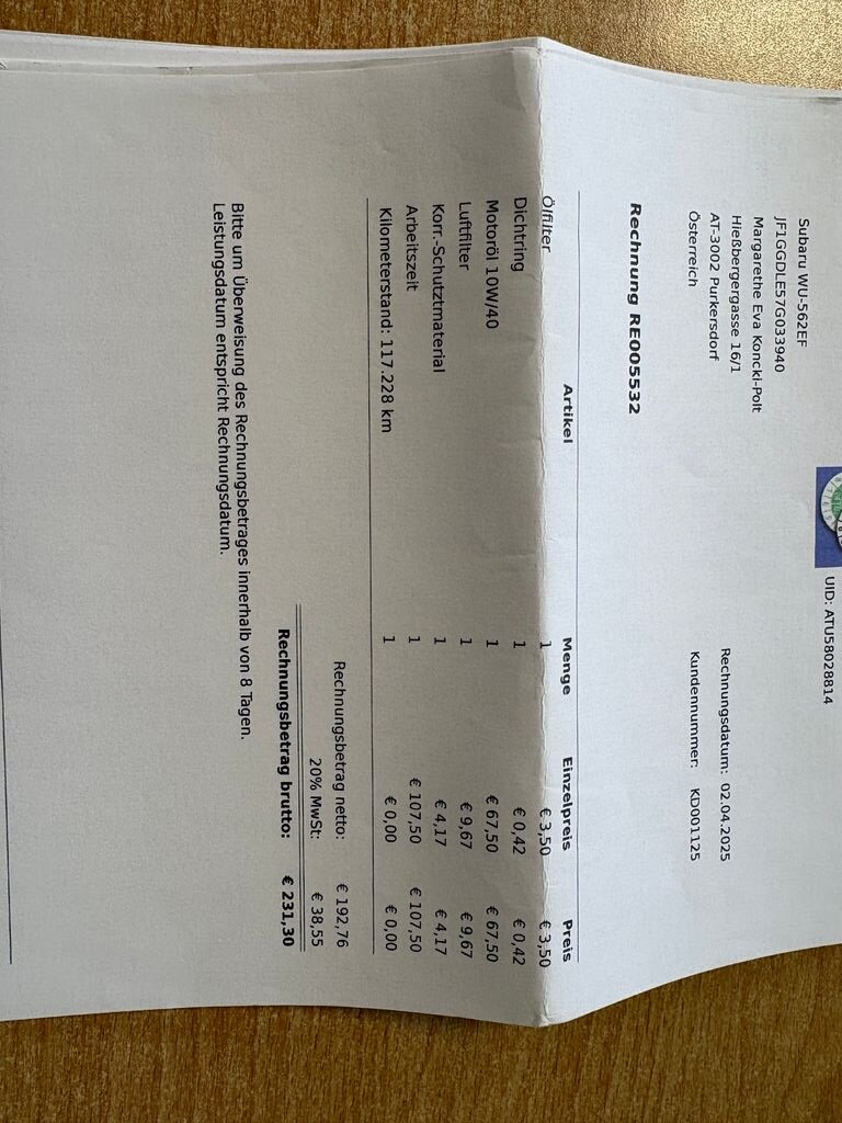 Subaru Impreza Kombi 1,5 l 77 kw
