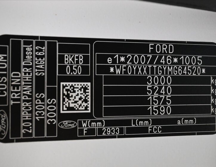 Ford Transit Custom Skříň 2,0 l 96 kw