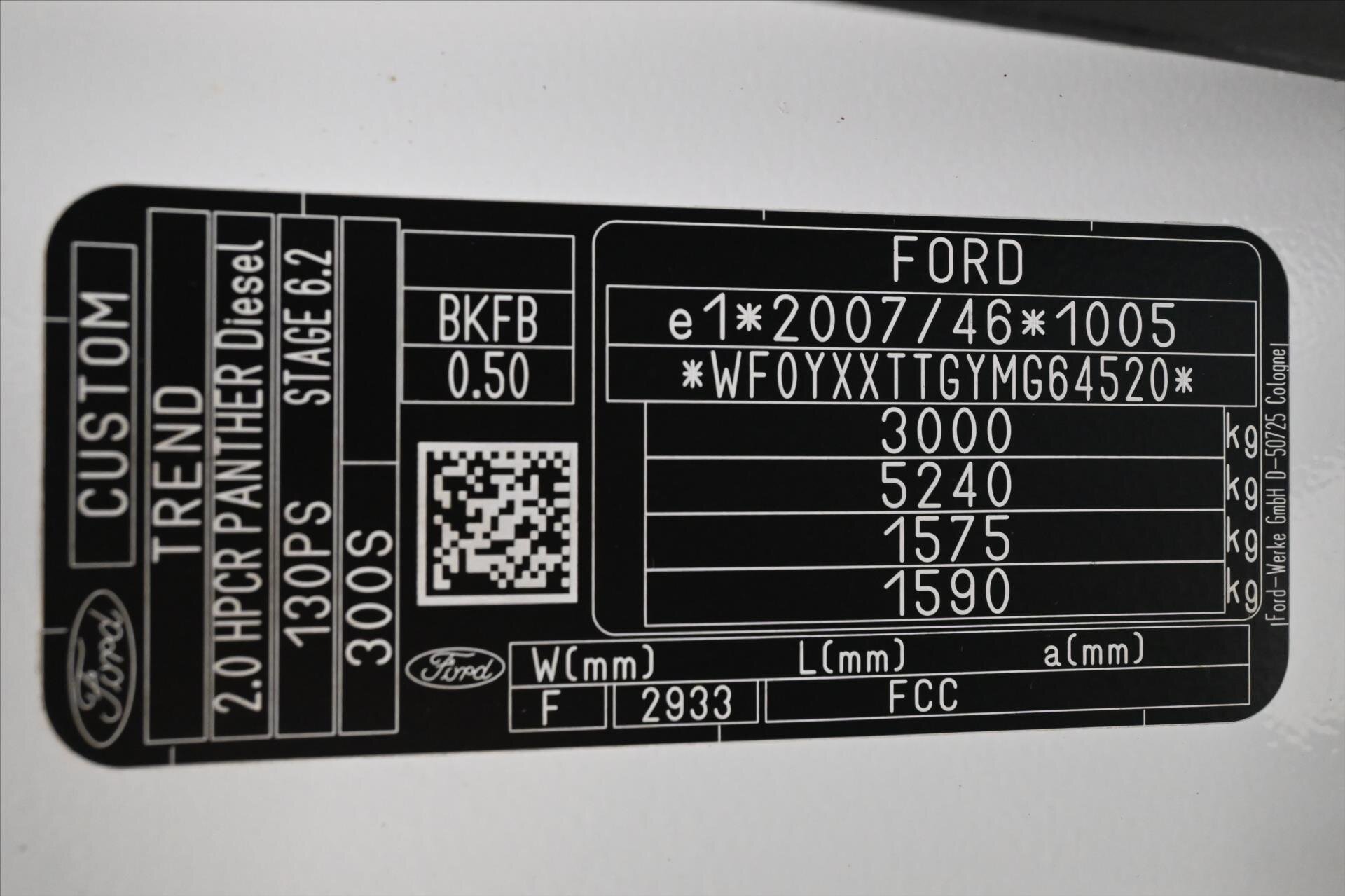 Ford Transit Custom Skříň 2,0 l 96 kw