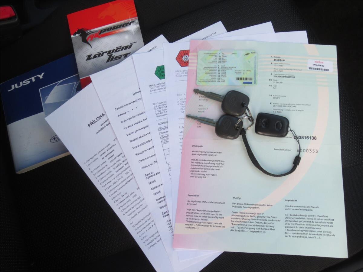 Subaru Justy Hatchback 998,0 51 kw