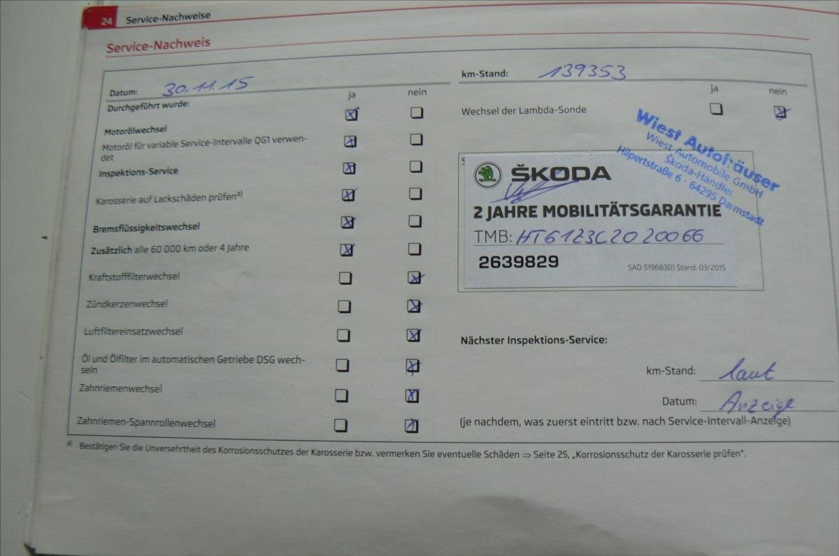 Škoda Octavia Kombi 1,6 l 77 kw