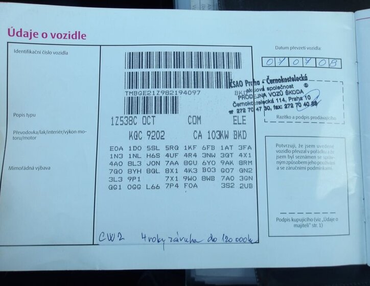 Škoda Octavia Kombi 0,0 103 kw