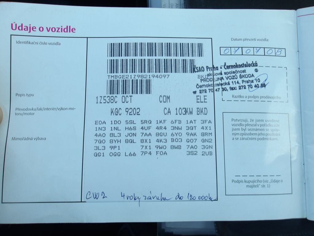 Škoda Octavia Kombi 0,0 103 kw