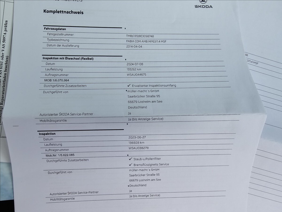 Škoda Fabia Kombi 1,4 l 63 kw