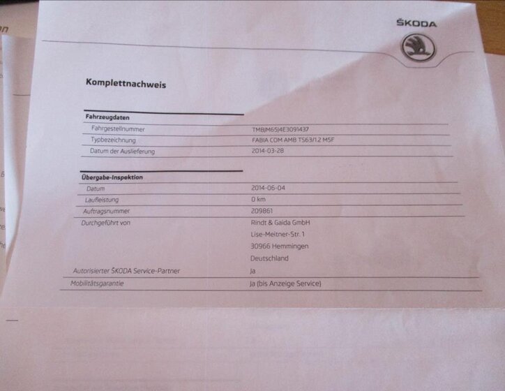 Škoda Fabia Kombi 1,2 l 63 kw