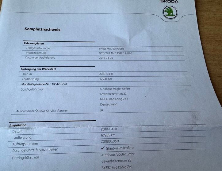 Škoda Octavia Kombi 1,2 l 77 kw