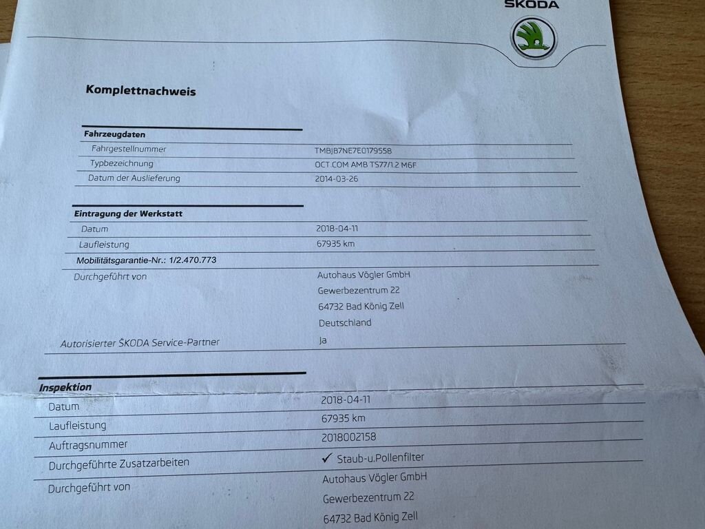 Škoda Octavia Kombi 1,2 l 77 kw