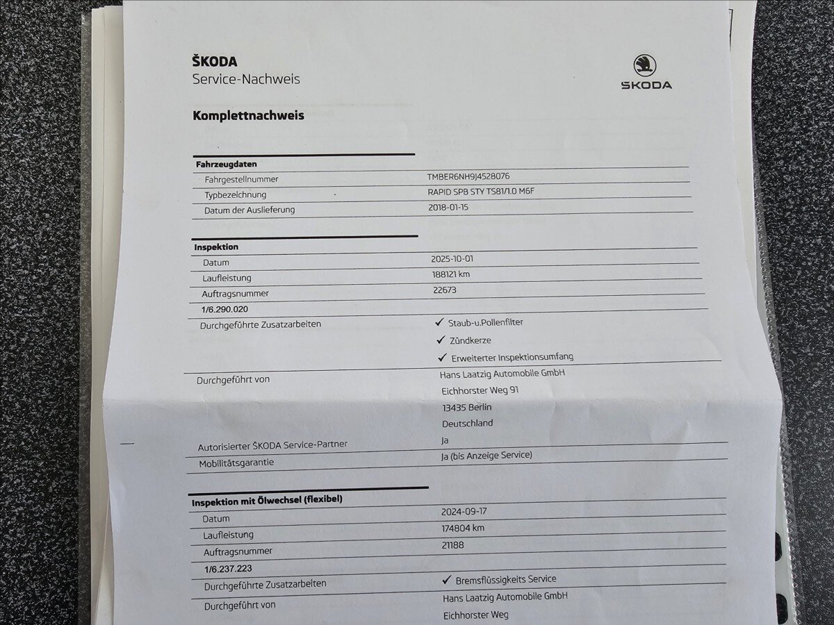 Škoda Rapid Hatchback 999,0 81 kw