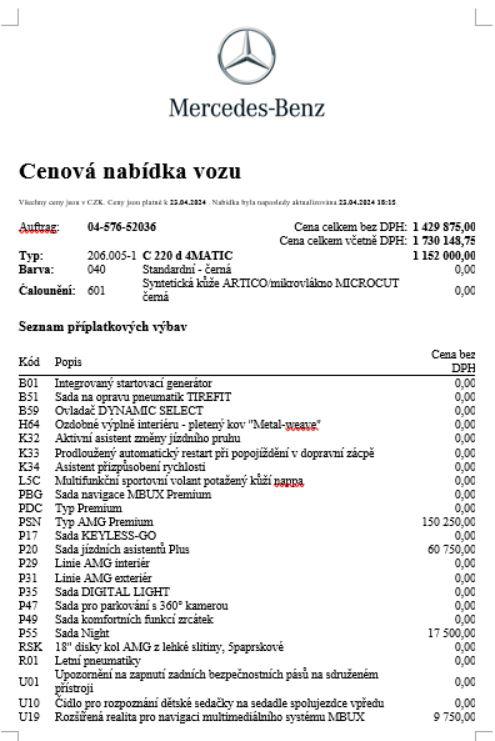 Mercedes-Benz Třídy C Ostatní 2,0 l 147 kw