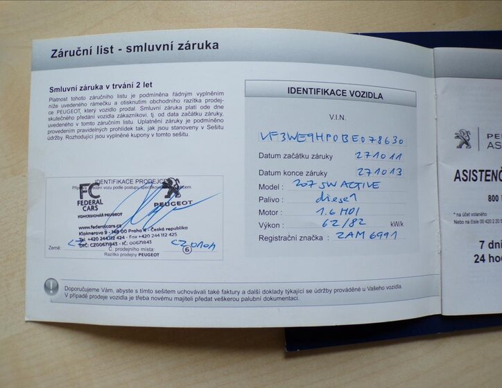 Peugeot 207 Kombi 1,6 l 68 kw