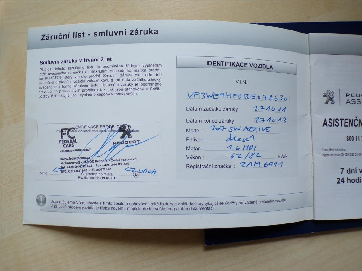 Peugeot 207 Kombi 1,6 l 68 kw