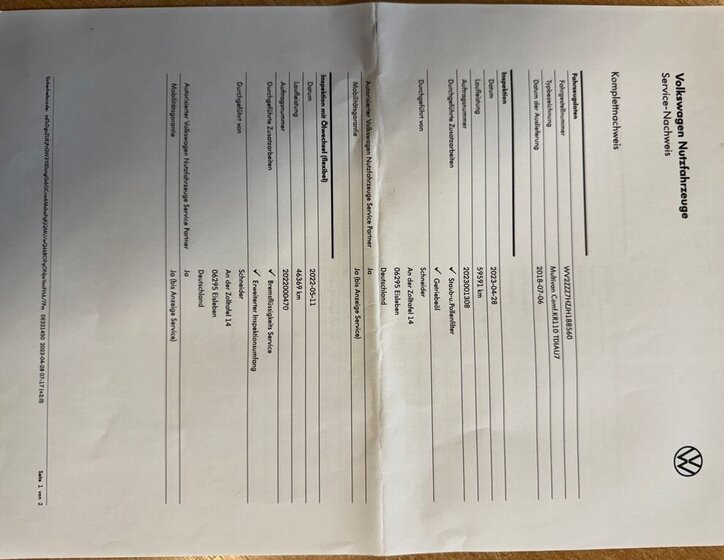 Volkswagen Multivan VAN-Minibus 2,0 l 110 kw